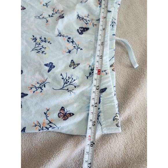 Charter Club Small Butterfly Pajama Set Blue Short Sleeve Capris - Picture 10 of 10